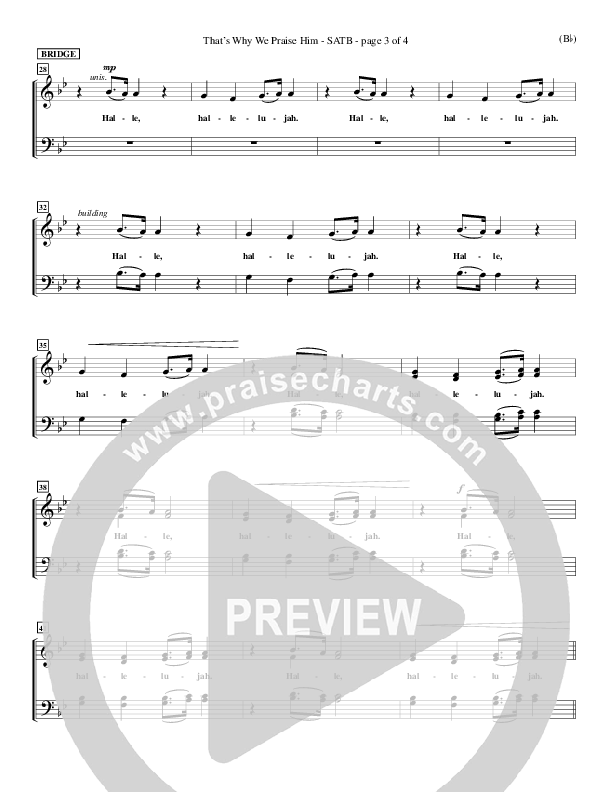 That's Why We Praise Him Choir Sheet (SATB) (Tommy Walker)