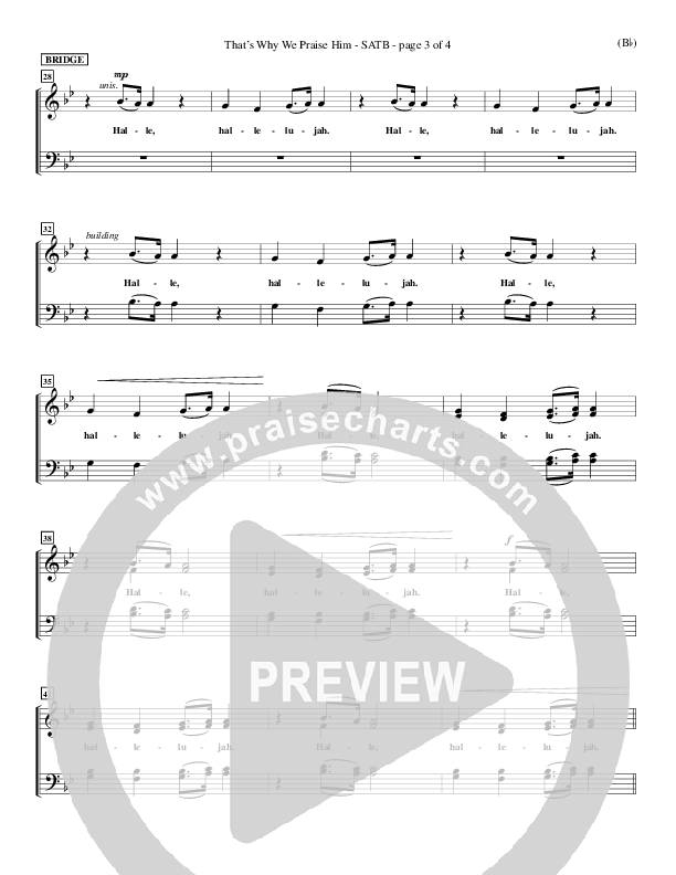 That's Why We Praise Him Vocal Sheet (SATB) (Tommy Walker)
