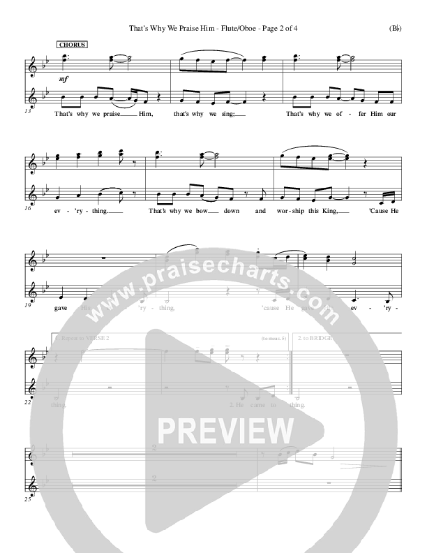 That's Why We Praise Him Flute/Oboe (Tommy Walker)