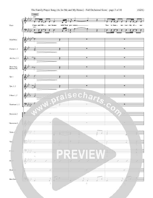 The Family Prayer Song Conductor's Score (Morris Chapman)