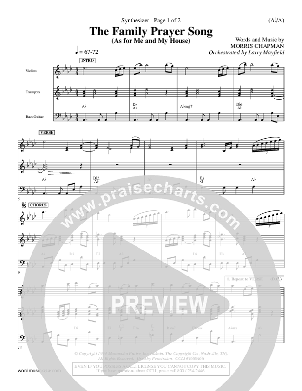 The Family Prayer Song Synth (Morris Chapman)