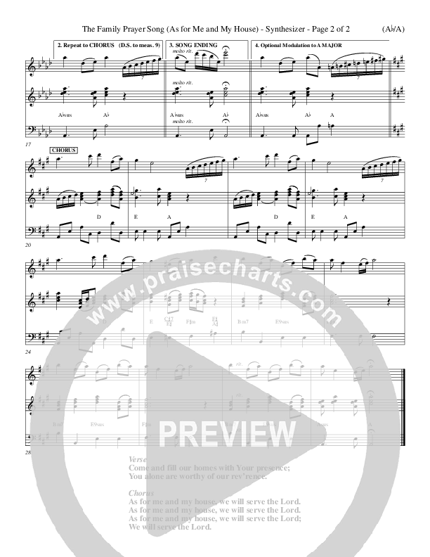 The Family Prayer Song Synth (Morris Chapman)