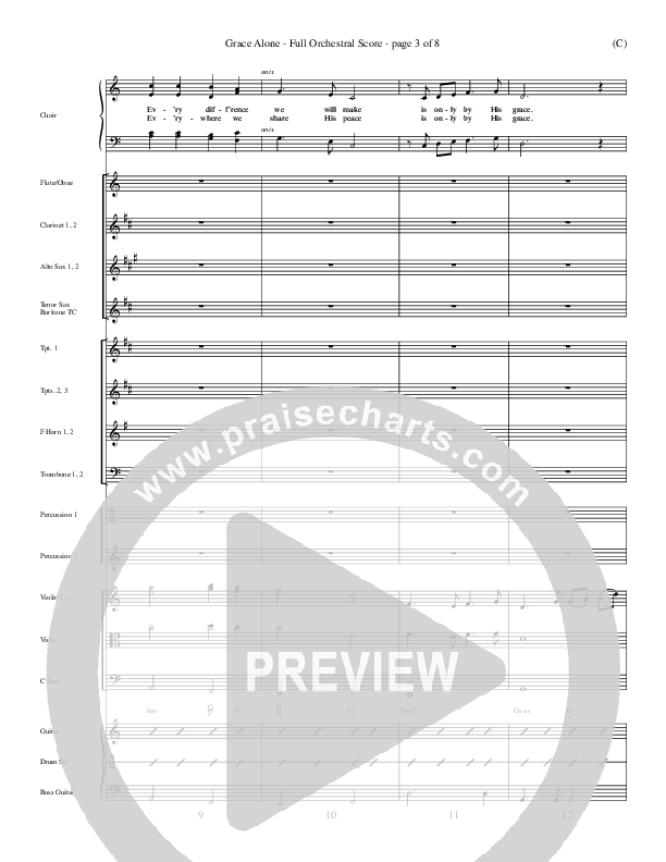 Grace Alone Conductor's Score (Jeff Nelson)