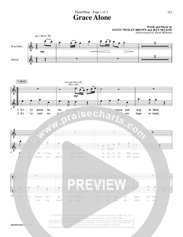 Grace Alone Flute/Oboe (Jeff Nelson)