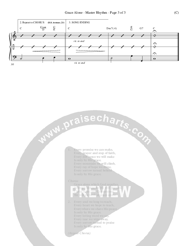 Grace Alone Rhythm Chart (Jeff Nelson)