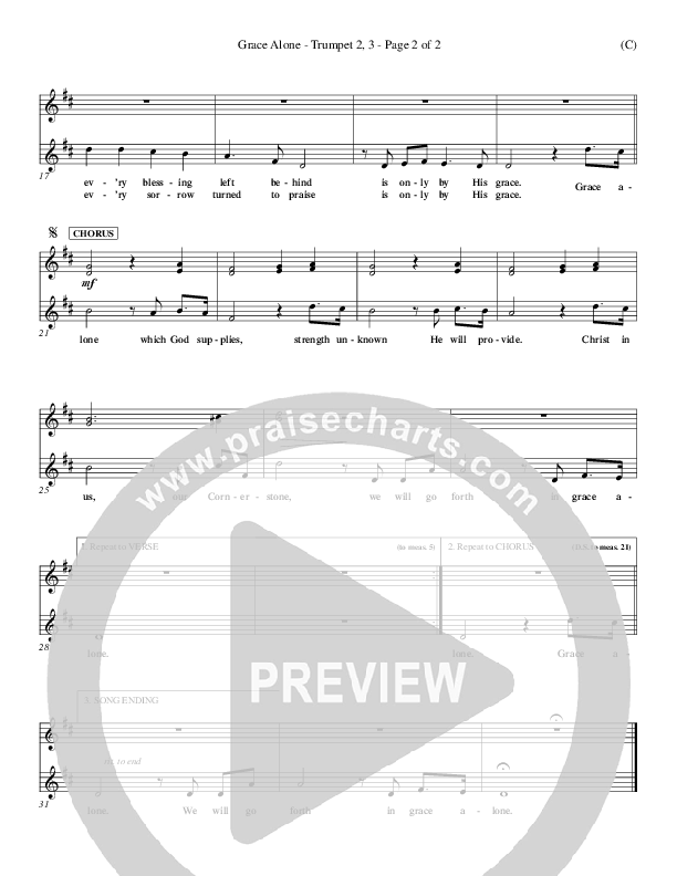 Grace Alone Trumpet 2/3 (Jeff Nelson)