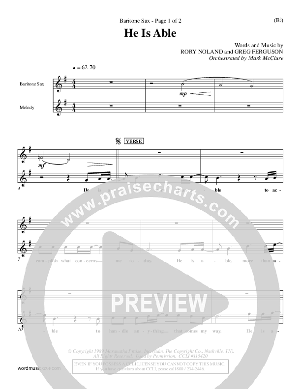 He Is Able Bari Sax ()