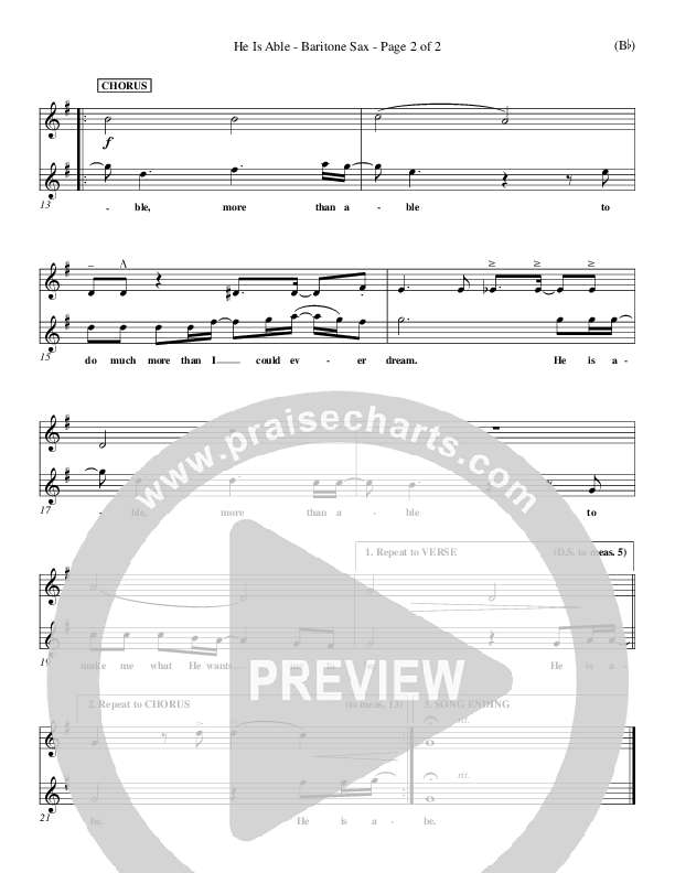 He Is Able Bari Sax ()