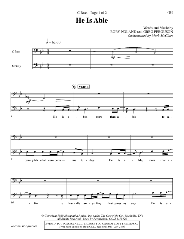 He Is Able Contrabass ()