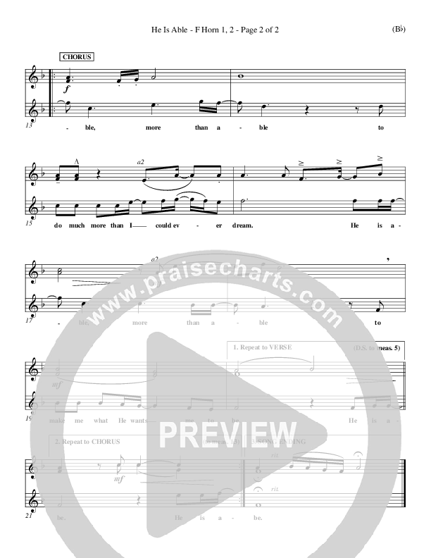 He Is Able French Horn 1/2 ()