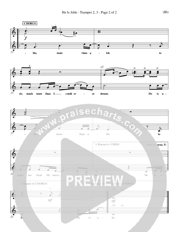 He Is Able Trumpet 2/3 ()