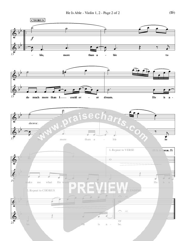 He Is Able Violin 1/2 ()