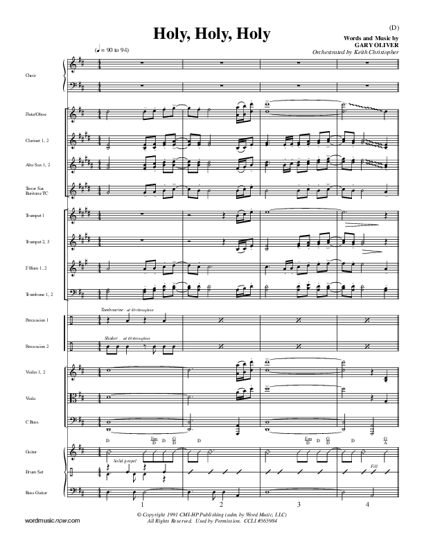 Holy Holy Holy Conductor's Score (Gary Oliver)