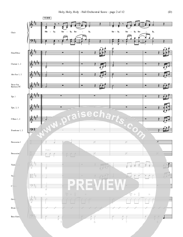 Holy Holy Holy Conductor's Score (Gary Oliver)