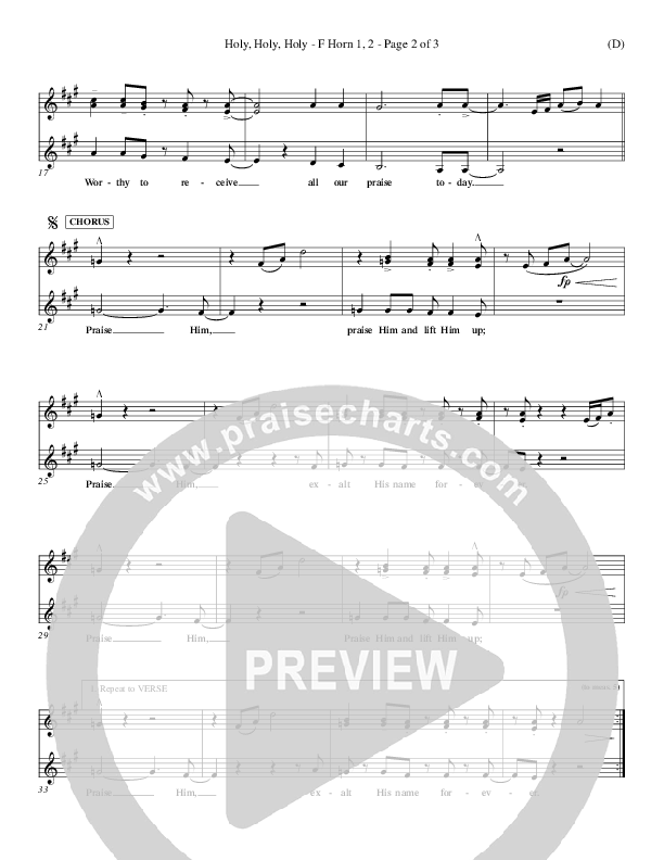 Holy Holy Holy French Horn 1/2 (Gary Oliver)