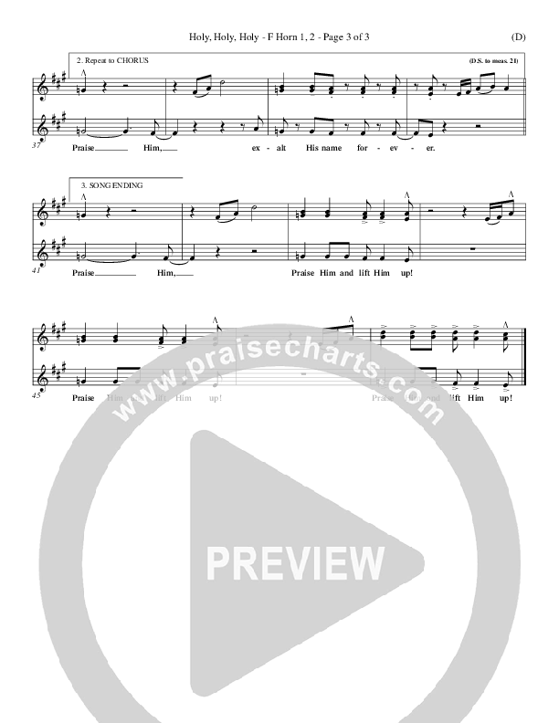 Holy Holy Holy French Horn 1/2 (Gary Oliver)