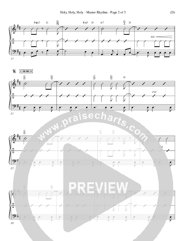 Holy Holy Holy Rhythm Chart (Gary Oliver)