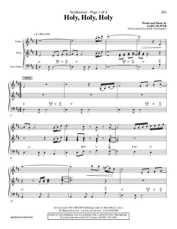 Holy Holy Holy Synth (Gary Oliver)