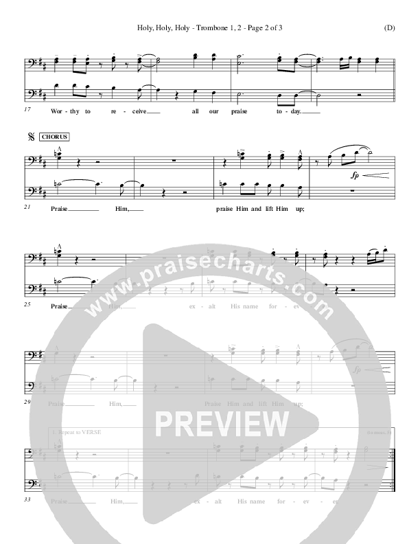 Holy Holy Holy Trombone 1/2 (Gary Oliver)