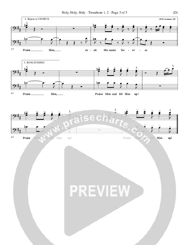 Holy Holy Holy Trombone 1/2 (Gary Oliver)