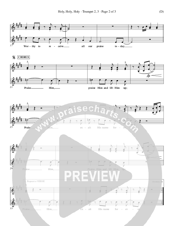 Holy Holy Holy Trumpet 2/3 (Gary Oliver)