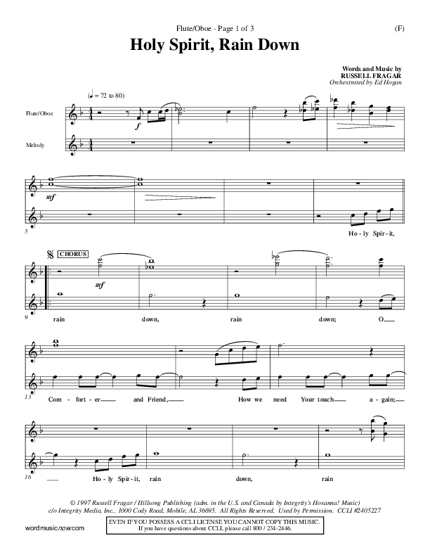 Holy Spirit Rain On Me