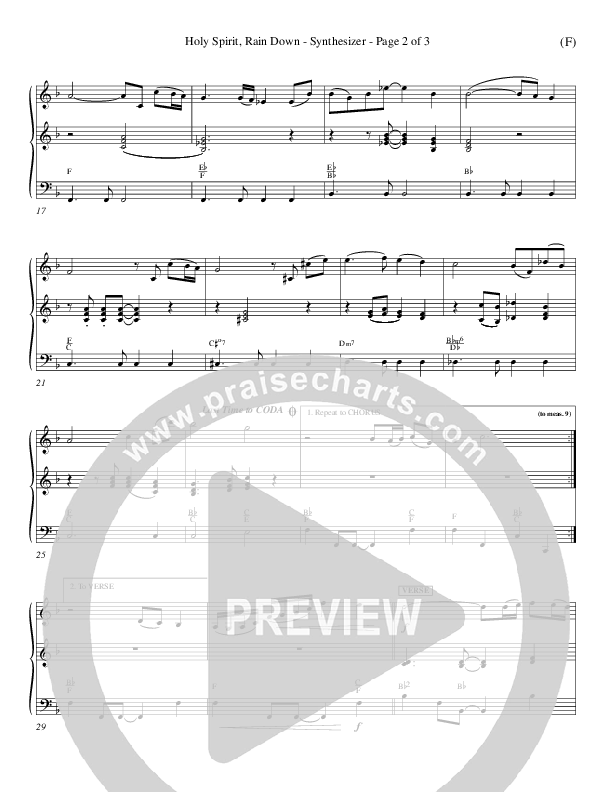 Holy Spirit Rain Down Synth (Russell Fragar)