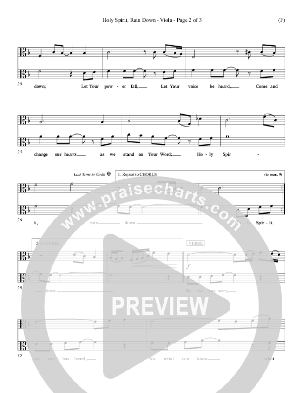 Holy Spirit Rain Down Viola (Russell Fragar)