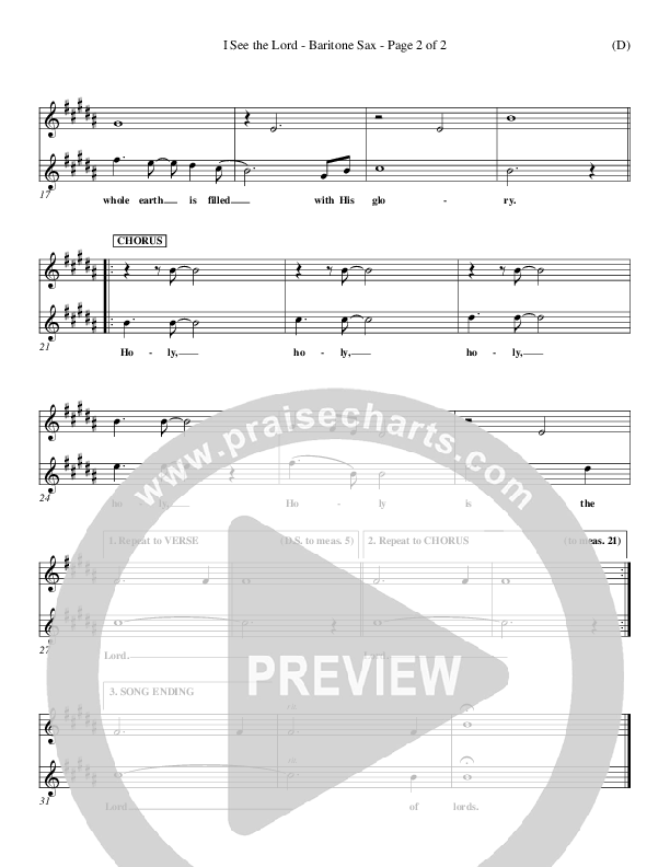 I See The Lord Bari Sax (Chris Falson)