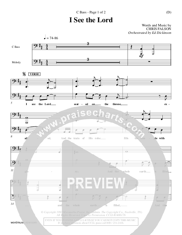 I See The Lord Contrabass (Chris Falson)