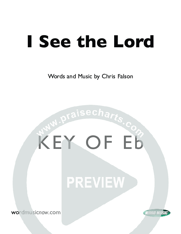 I See The Lord Cover Sheet (Chris Falson)