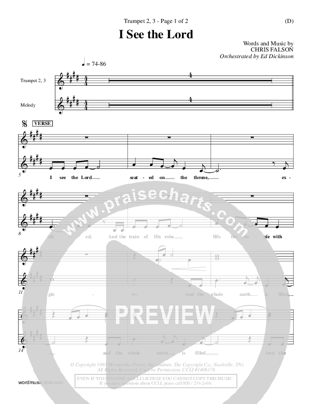 I See The Lord Trumpet 2/3 (Chris Falson)