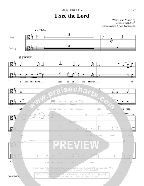 I See The Lord Viola (Chris Falson)