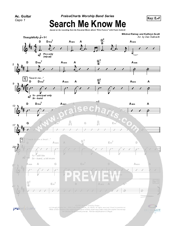 Search Me Know Me Rhythm Chart (Travis Cottrell)