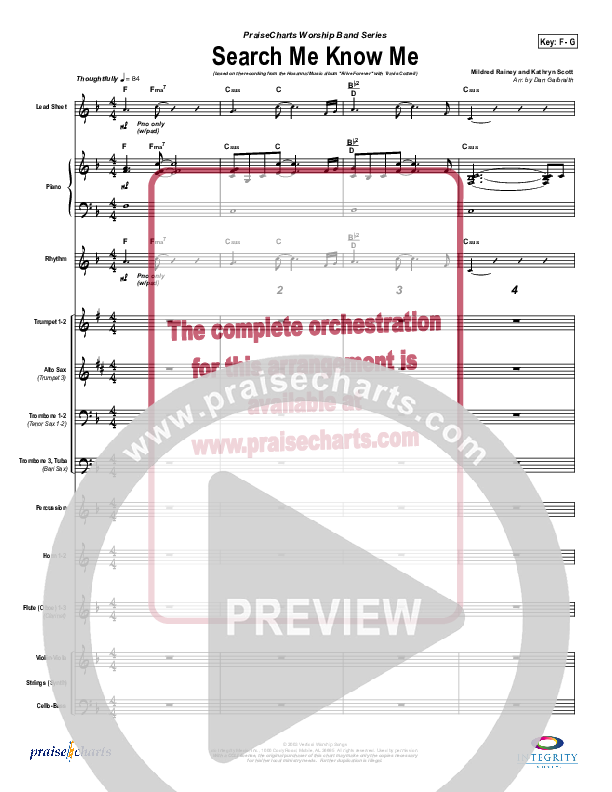Search Me Know Me Conductor's Score (Travis Cottrell)