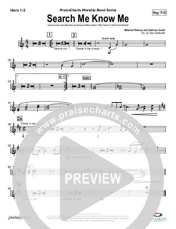 Search Me Know Me Brass Pack (Travis Cottrell)