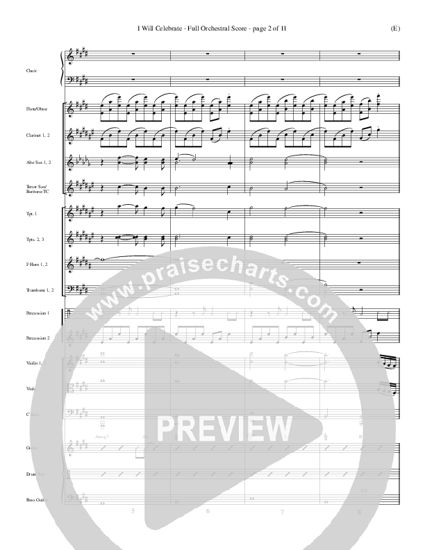 I Will Celebrate Orchestration (Rita Baloche)