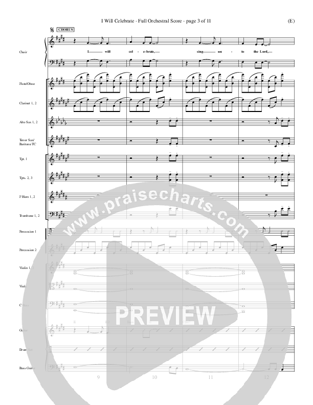 I Will Celebrate Conductor's Score (Rita Baloche)