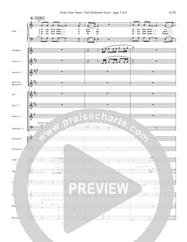 Jesus Your Name Conductor's Score (Morris Chapman)