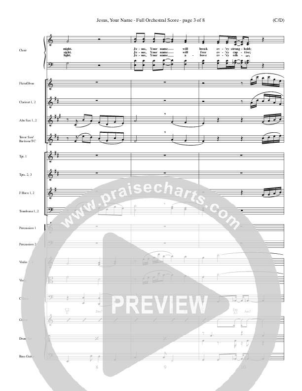 Jesus Your Name Conductor's Score (Morris Chapman)