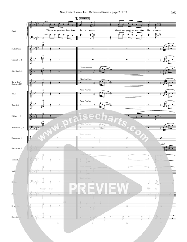 No Greater Love Orchestration (Tommy Walker)