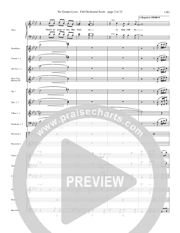 No Greater Love Conductor's Score (Tommy Walker)
