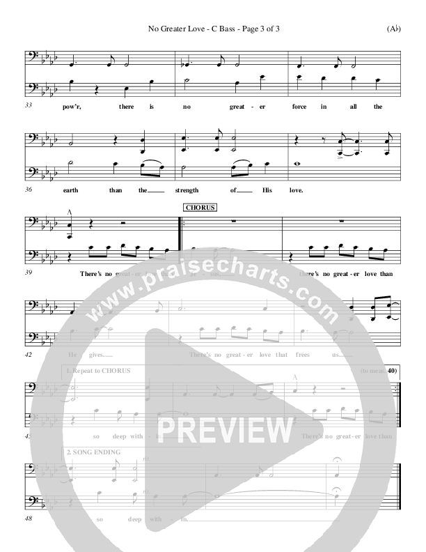 No Greater Love Contrabass (Tommy Walker)