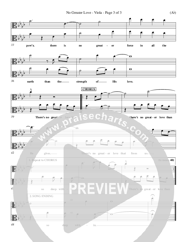 No Greater Love Viola (Tommy Walker)