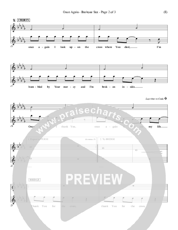 Once Again Bari Sax (Matt Redman)