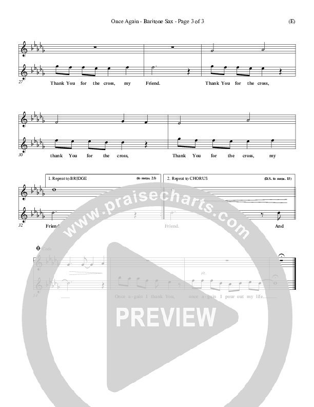 Once Again Bari Sax (Matt Redman)