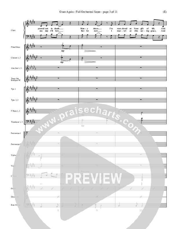 Once Again Conductor's Score (Matt Redman)