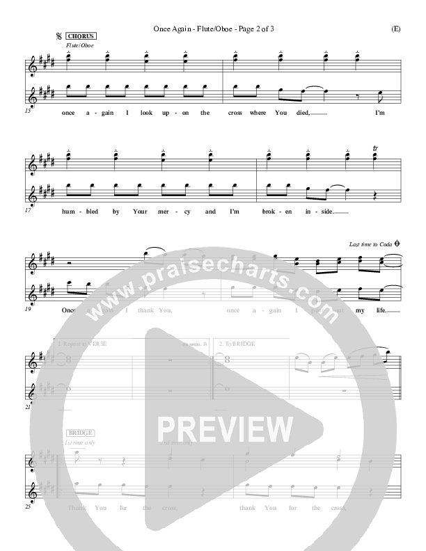 Once Again Flute/Oboe (Matt Redman)