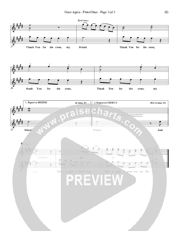 Once Again Flute/Oboe (Matt Redman)