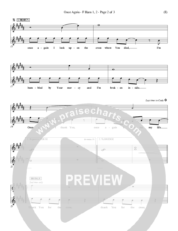 Once Again French Horn 1/2 (Matt Redman)